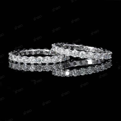 China CLASSIC Factory Manufacturer Price 925 Silver 0.1ct Round Brilliant Cut VVS Classic Promise Ring Minimalist Fine Jewelry Unisex for sale