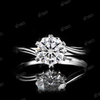 China Infinity Factory Outlet Wholesale Price 925 Silver 1ct Round Brilliant Cut Moissanite Infinity Fine Jewelry Rings Women for sale