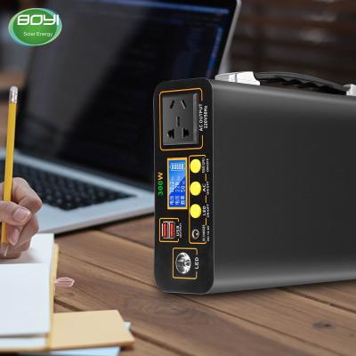 China BOYI 300W 500W Portable Flashlight Charger Power Station With AC And Solar Power for sale