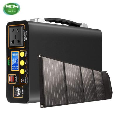 China 300w portable flashlight solar power station power generation equipment with lithium battery for sale