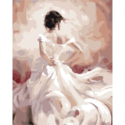 China Impressionist Customize Painting By Number Decorative Girl Murals On Sale for sale