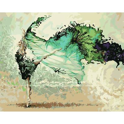 China Decorative Realistic Ballet Dancing Girl Oil Painting from Paints Art Paint By Numbers Kits for sale