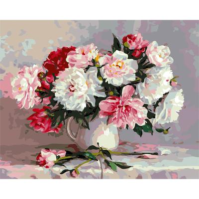 China Realistic Handmade White Rose Flower Wall Canvas Oil Paintings For Sale for sale