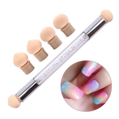 China NAIL TOOL 4 Heads Sponge Replaceable Pen Washable Brushes For Nail for sale