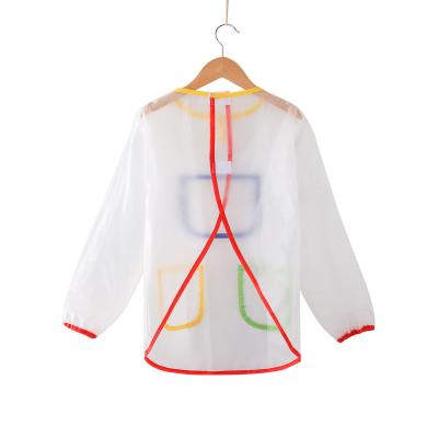 China Good Quality PEVA Kids Painting Waterproof Aprons Kids Full Sleeve Aprons for sale