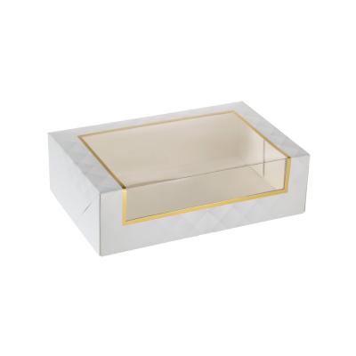 China Factory handmade wholesale custom private logo transparent window corrugated folding paper box for food for sale