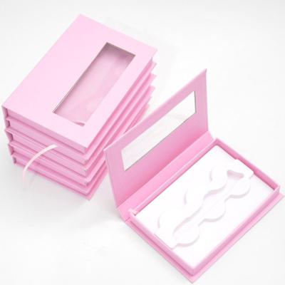 China Factory Customized Recycled Materials Free Sample Fashion Beauty Recyclable Hot Stamping Process Color Box For Eyelashes for sale