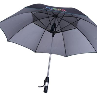 China Electric Stretch Fan Umbrella By Fiberglass Windproof Material Straight Golf Umbrella for sale