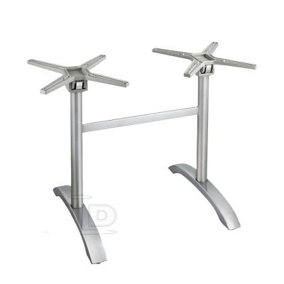 China Easy Installation Brushed Aluminum Restaurant Metal Folding Table Leg for sale