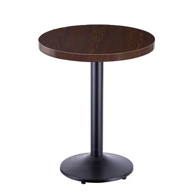 China (Size) Adjustable Round Top Industrial Style Laminated Wood Top Dining Table for sale