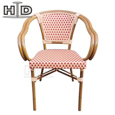 China Water Proof Classic Design Waterproof Wicker Rattan Chairs Outdoor Bistro Garden Furniture Outdoor Chair In Aluminum Frame for sale