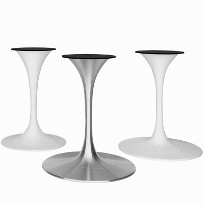 China Modern Home Furniture Tulip Steel Table Easy Installation White Dining Trumpet Base for sale