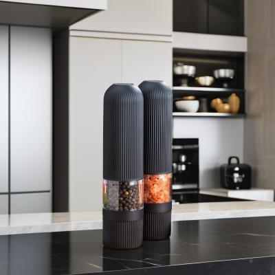 China Electric Pepper Grinder Set Sustainable Ceramic Mills for Home and Solid Seasonings for sale