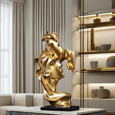 China The Thinker Statue Resin Art Innovative Bamboo Design for Customized Color Home Decor for sale