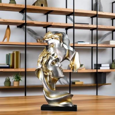 China Office Décor Modern Luxury Thinker Statue Bamboo Resin Craft Creative Art Deco Style for sale