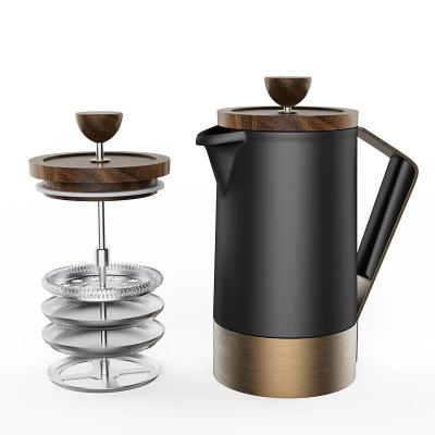 China 304 Stainless Steel Plunger French Coffee Press Heat Resistant Ceramic for Home Kitchen for sale