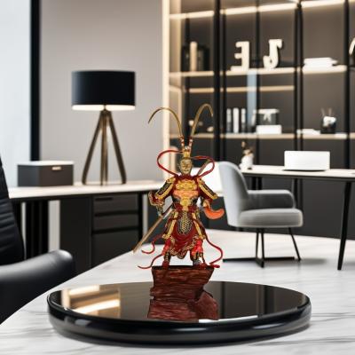 China Artistic 3D Resin Sun Wukong Figure A Contemporary Desktop Ornament for Anniversary for sale