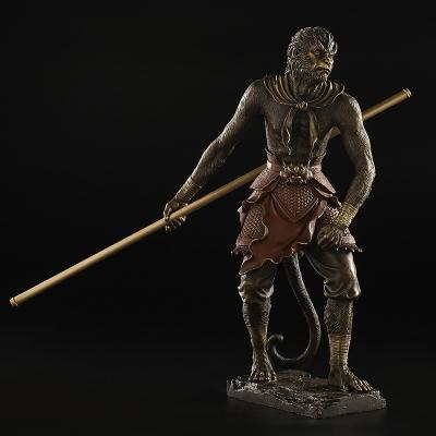 China Metal Black Wukong Statue A Custom 3D Desktop Ornament for Home Decorations and Gifts for sale