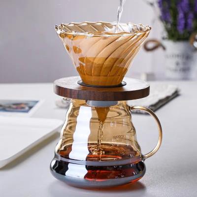 China Coffee Tea Tools Type Coffee pot Glass Server Set Portable for Camping and Travel for sale