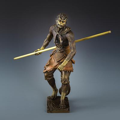 China Deluxe 3D Wukong Statue Anniversary Gift from Black Myth Custom Alloy Copper Casting for sale