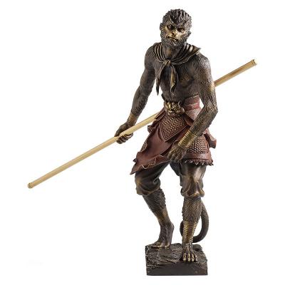 China Custom 3D Alloy Copper Statue-Contemporary Design Wukong for Anniversary Desktop Display for sale