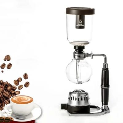 China High Borosilicate Glass Manual Coffee Syphon Machine 3 Cups 5 Cups Household Stocked Feature for sale