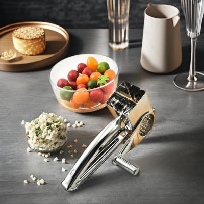 China Home Kitchen Cheese Grater with Interchangeable Drums Stainless Steel Handheld Slicer for sale