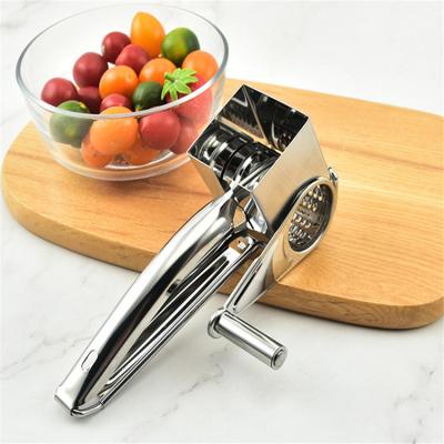 China Cheese Tools Versatile Stainless Steel Cheese Grater with 4 Interchangeable Drums for sale