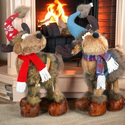 China Customized Color Reindeer Toy Soft Plush Animal Affordable Options for Christmas Decor for sale