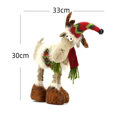 China 2023 Christmas Decorations Attractive Plush Reindeer Stuffed Animal Made of Polyester for sale