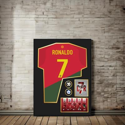 China Modern Bedroom Decor 3D Wall Painting with Crystal Football Jersey Photo Frame and Easy Hanging Design for sale