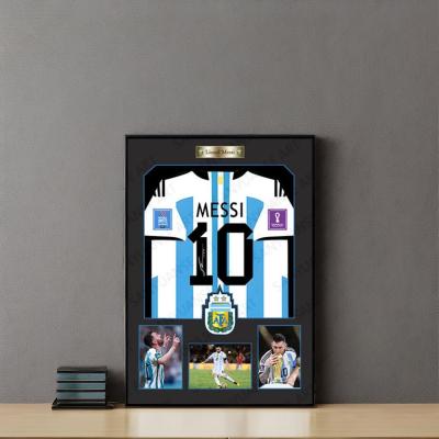 China Post-modern Style Ronaldo Collection 3D Wall Art Mounted Football Jersey Photo Frame for sale