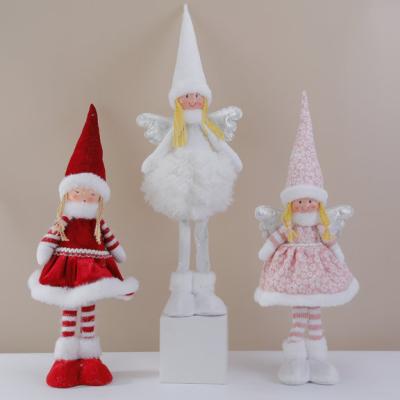 China Christmas Item Type Christmas Festival Decorations Charming Pink Angel Figurine for sale