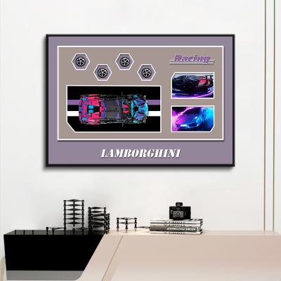 China End Modern Design Glass Crystal Sports Car Background Wall Art for E-Commerce Hanging for sale