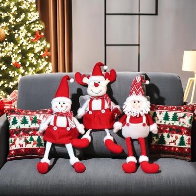 China Santa Claus Snowman Elk Christmas Dolls-Fabric PP Cotton Hanging Decorations for Kids' Xmas Gifts for sale