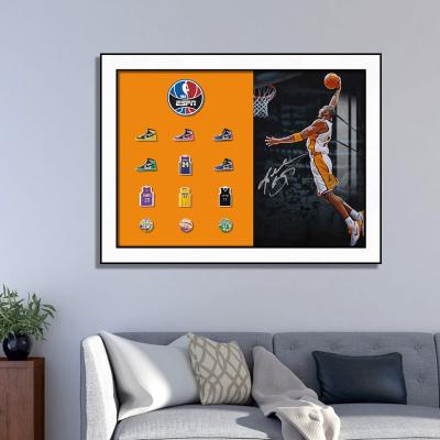 China COATING Modern Stylish Basketball Jordan LeBron James Decorative Painting for Hanging in Living Room Porch Bedroom Children's Room for sale