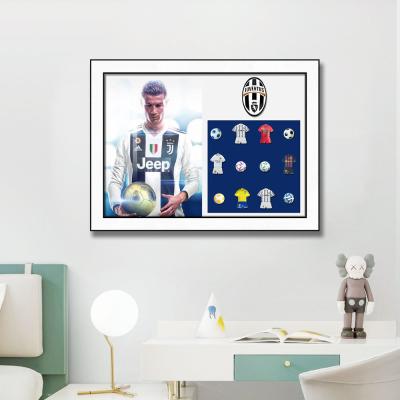 China Modern Football Wall Art Electric Building Block Hanging Format for Living Room Decor for sale