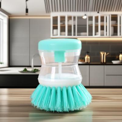 China Eco-Friendly Sink Scrubber Liquid Dispensing Brush for Sustainable Household Cleaning for sale