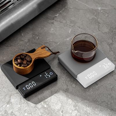 China Mini USB Espresso Coffee Weighing Balance Scale 0.1g Digital Automatic Drip 2000g Capacity for sale