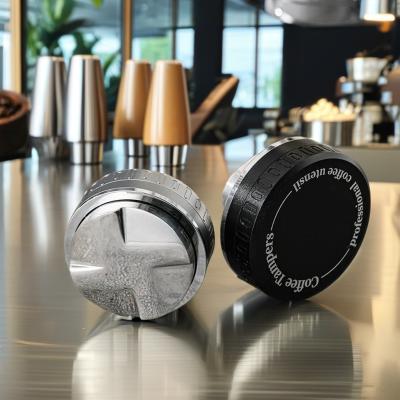 China Customize Logo Acceptable Wood Coffee Dispenser Metal Kitchen Tool for Coffee Tampers for sale