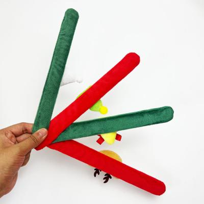 China Santa Reindeer Plush Slap Bracelets Fun Christmas Wristband Toy for Perfect Ornaments for sale