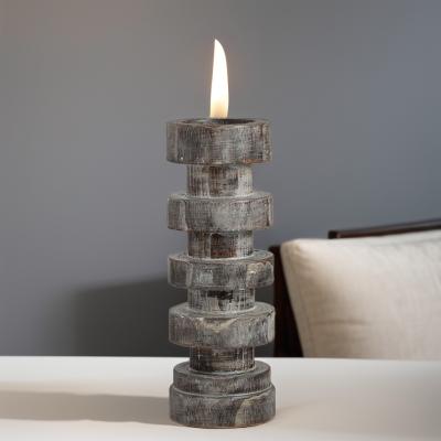 China Customized Logo End Marble Stone Candlestick Holder for Home Wedding or Christmas Decor for sale