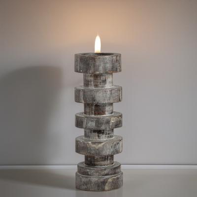 China Customized Sizes Marble Candle Holder for Modern Silver Pillar Stand Home Wedding Party for sale