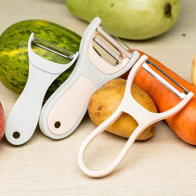 Cina 2-in-1 gadget da cucina metallo sostenibile peeler acciaio tagliatore Zester per patate carote in vendita