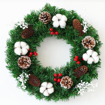 China Custom Red Berry PVC Garland Wreath for Christmas Home Decoration and Door Decoration for sale