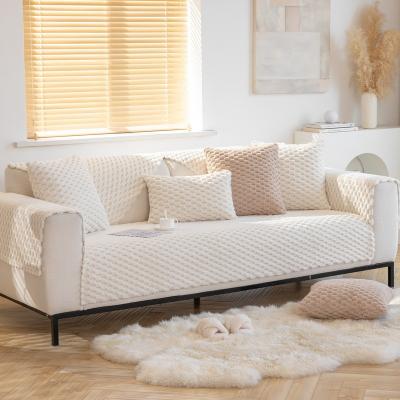 China Europe Style Customized Color Velvet Sofa Slipcover for Pet-Friendly Non-Slip Decoration for sale