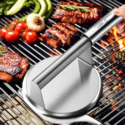 China Stainless Steel Square BBQ Smasher Tool for Grilling Non-Stick Surface Essential for sale