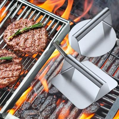 Cina Quadratura in acciaio inossidabile Burger Press Non-Stick Stoff Smasher per Bbq Accessori Tool Set in vendita