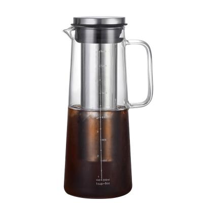 China Stainless Steel Filter Iced Tea Coffee Pot with Large Capacity and Exquisite Design for sale