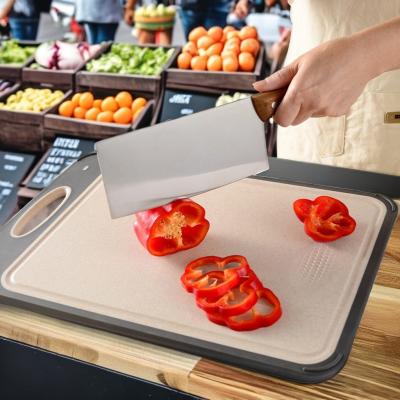 China Customized Color 304 Stainless Steel Chopping Board with Bamboo Thickened Anti-Mold Kitchen Cutting Board for sale